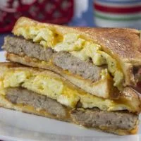 Lunch Menu – Texas Melts Sausage, Egg with Cheese Melt menu
