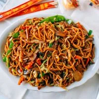 China Wok USA Lunch Special Chicken or Roast Pork Lo Mein  price