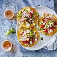 Taco Villa Seafood Menu Shrimp Ceviche Tostada menu