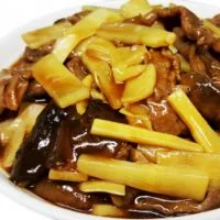 China Garden Beef Menu Price Beef with Black Mushroom and Bamboo Shoots menu