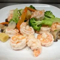 Diet Luncheon Special Steamed Shrimp & Mixed Vegs price