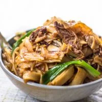 Noodles  Flat Rice Noodle Tossed with Beef menu